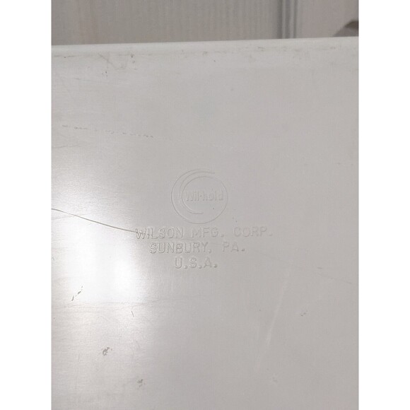 Vintage Sewing Box Wilson Wil-Hold Basket Weave Design White & Gold NO TRAYS - Picture 9 of 9